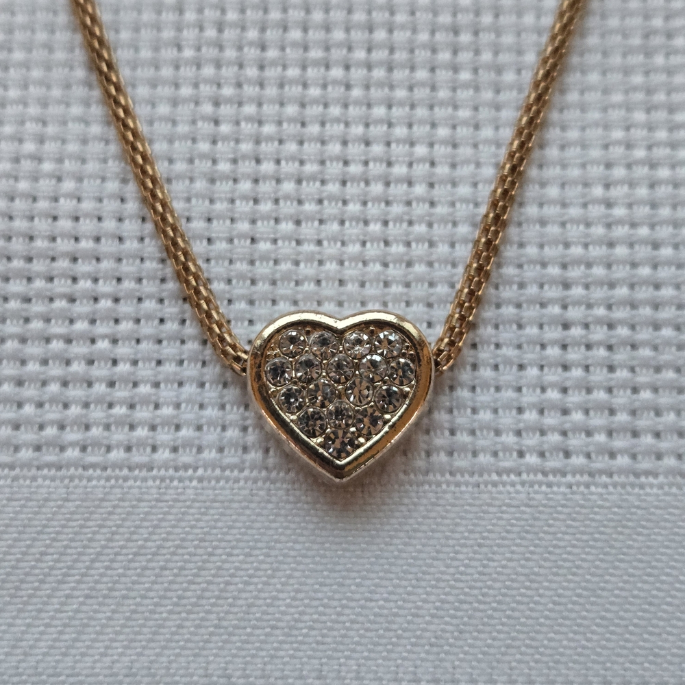 Vintage Gold Heart Pendant Necklace